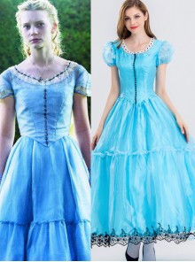 Alice in Wonderland Alice Blue Dress Cosplay Costume