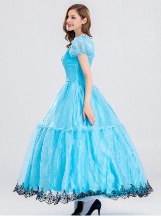 Alice in Wonderland Alice Blue Dress Cosplay Costume