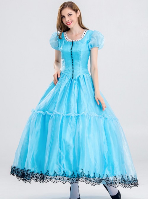 Alice in Wonderland Alice Blue Dress Cosplay Costume