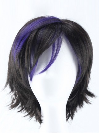 Big Hero 6 Go Go Tomago Short Black with Purple Cosplay Wig