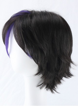 Big Hero 6 Go Go Tomago Short Black with Purple Cosplay Wig