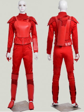 The Hunger Games Katniss Everdeen Red Cosplay Costume 