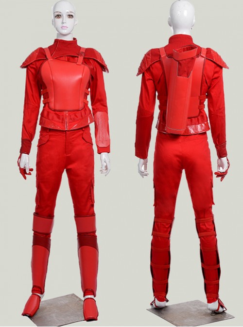 The Hunger Games Katniss Everdeen Red Cosplay Costume 