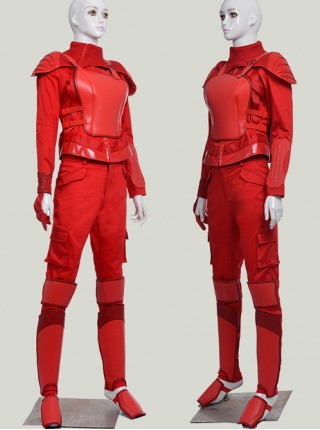 The Hunger Games Katniss Everdeen Red Cosplay Costume 